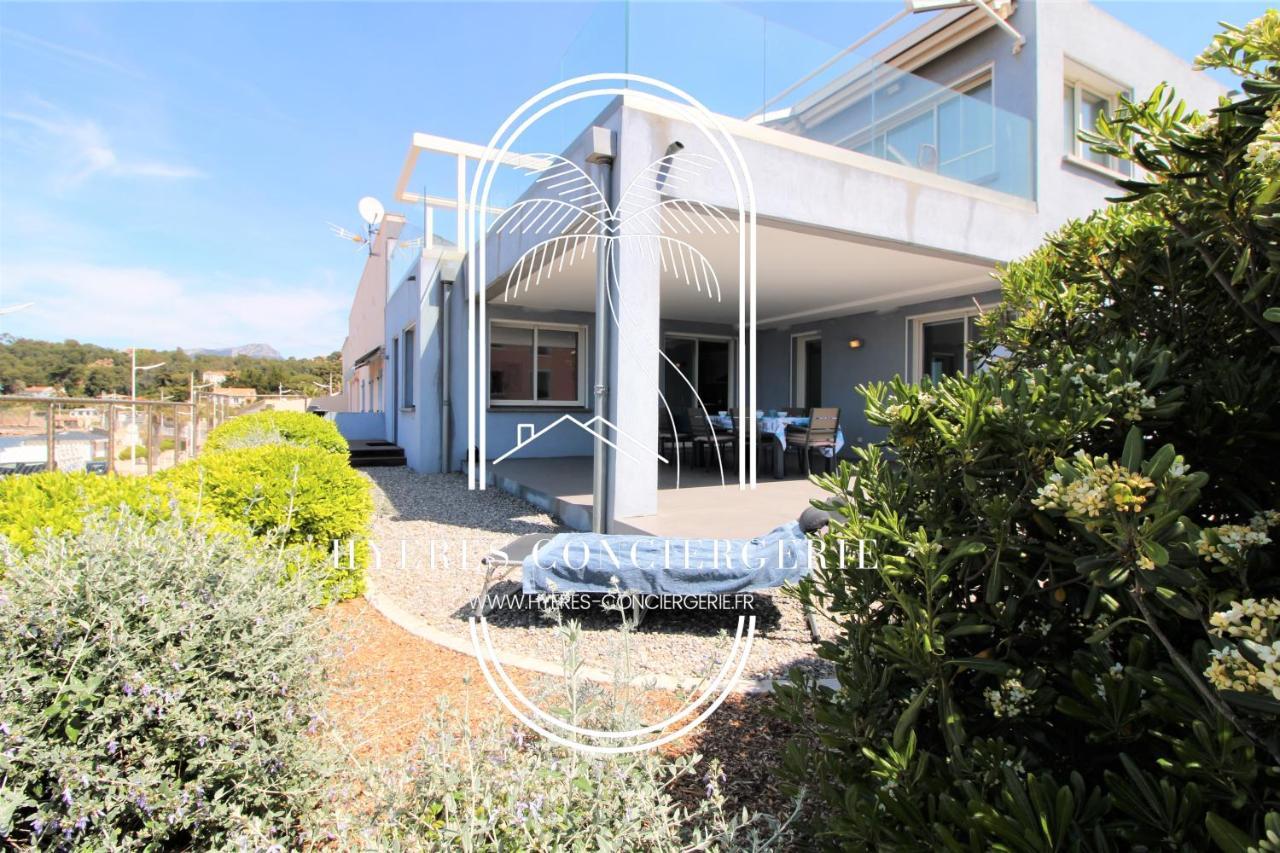Villa Antoine Appartement Rdj Vue Mer Clim Wifi Parking Plage 50M La Garonne Le Pradet Exterior photo